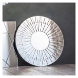 Seola Mirror A Contemporary Glass On Glass Starburst Style Round Mirror Complete Your Home And