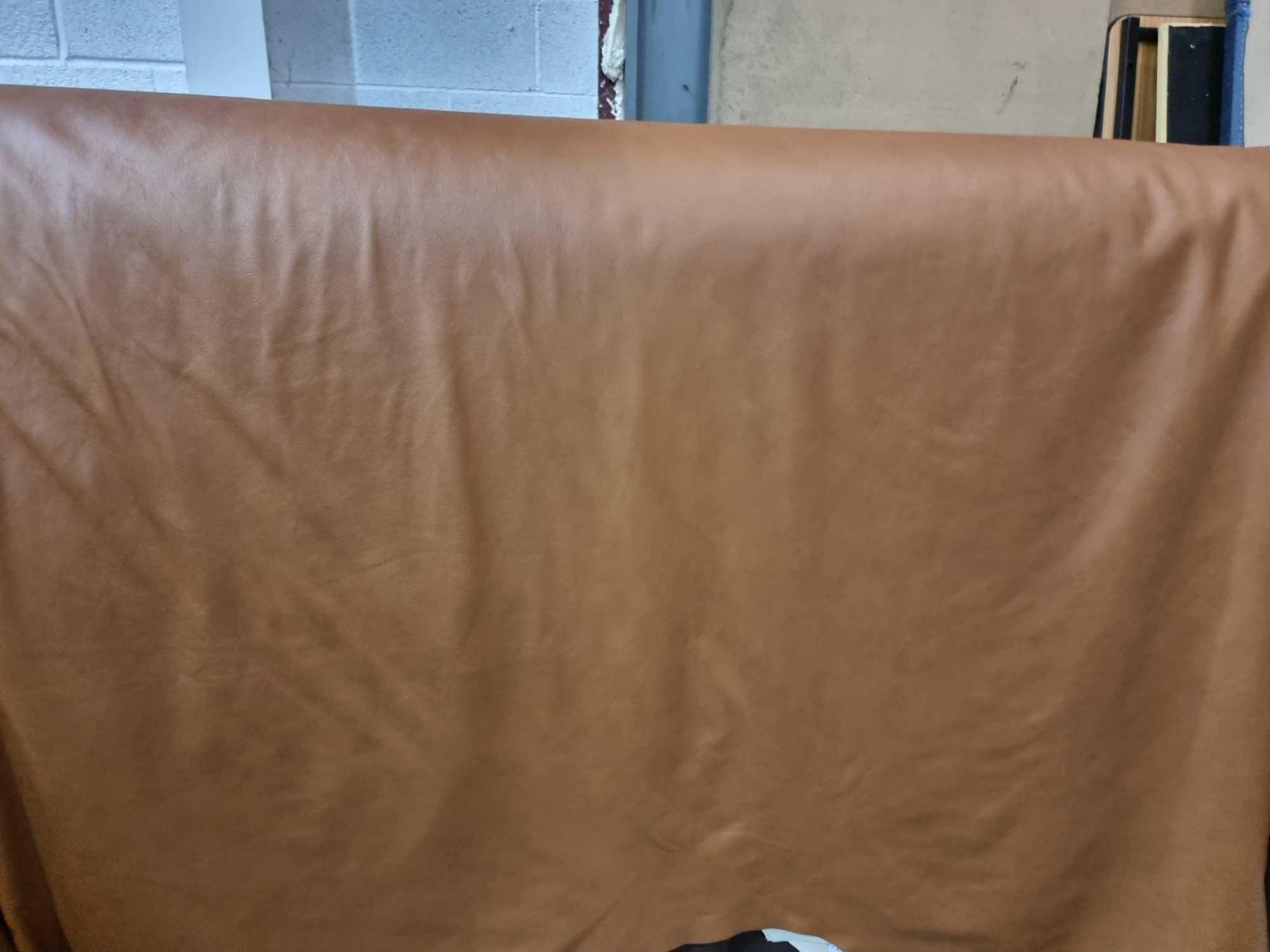 Trim International Dakota Tan Leather Hide approximately 5.28mÂ² 2.4 x 2.2cm