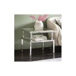 Salerno Side Table Silver This Two Storey Salerno Side Table Oozes Class And Sophistication With A