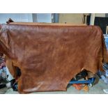 Antique Cigar Leather Hide approximately 5mÂ² 2.5 x 2cm