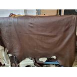 Andrew Muirhead 55857-1 AH002 Chestnut Leather Hide approximately 5.28mÂ² 2.4 x 2.2cm