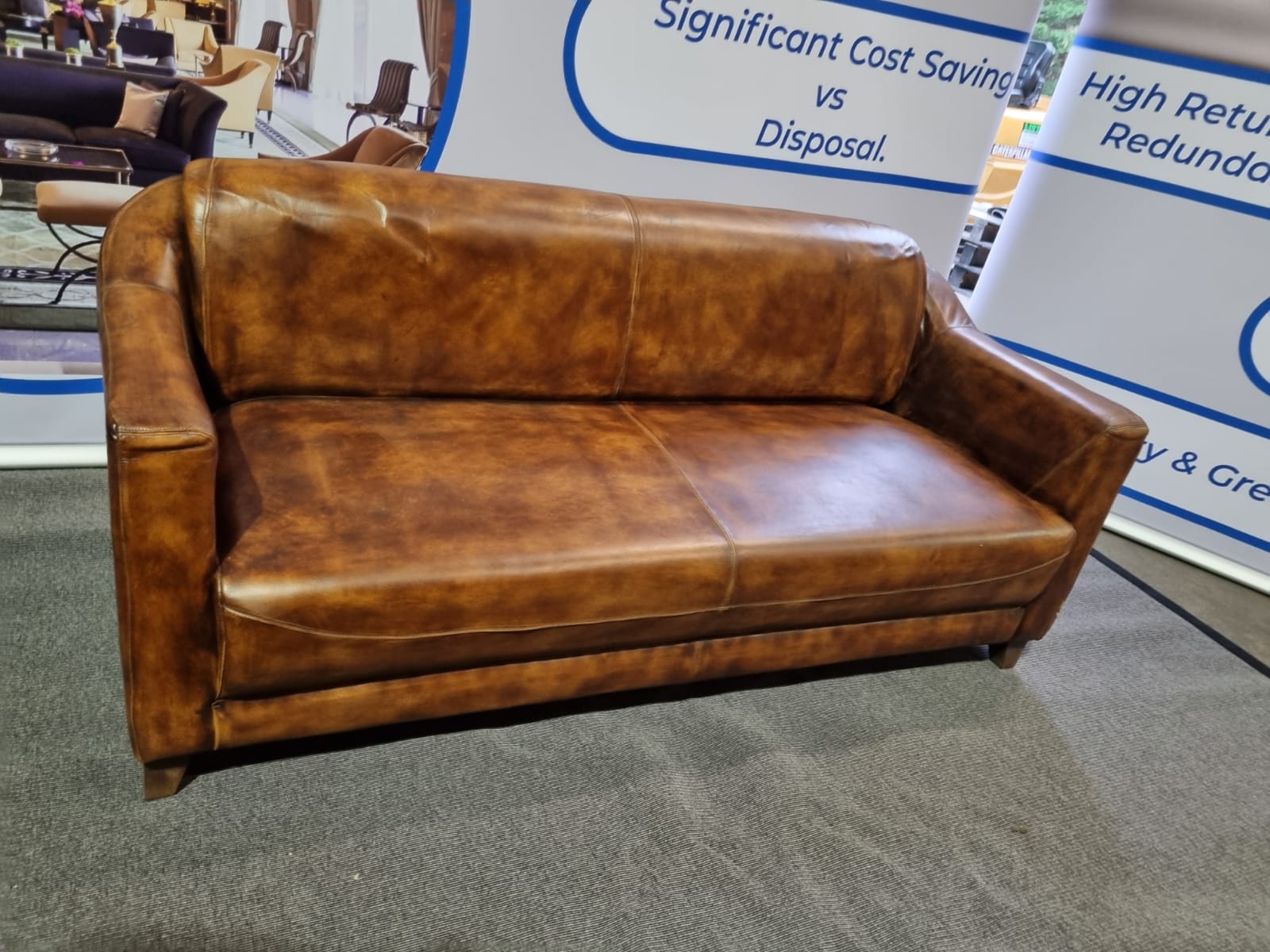 Leather Sofa Bijou Bijou In Antique Whisky 100% Leather An Eye Catching Design Leather Sofa Which