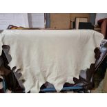 Yarwood Mustang White Leather Hide approximately 4.4mÂ² 2.2 x 2cm