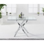 Denver 120cm Rectangular Glass Dining Table Denver Collection The Denver collection of tables is