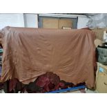 Tan Brown Leather Hide approximately 4.62mÂ² 2.2 x 2.1cm