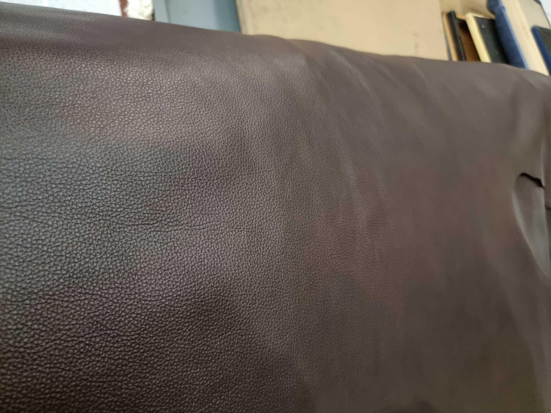 Mastrotto Hudson Chocolate Leather Hide approximately 2.7mÂ² 1.8 x 1.5cm