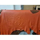 Contempo Red Orange Leather Hide approximately 4.4mÂ² 2.2 x 2cm