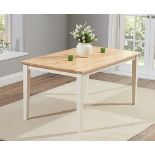 Chiltern 150cm Cream and Oak Dining Table Chiltern Collection The Chiltern collection is all about