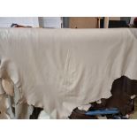 Trim International Dakota Putty Leather Hide approximately 4.4mÂ² 2.2 x 2cm