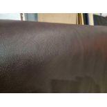 Chocolate Brown Leather Hide approximately 3.23mÂ² 1.9 x 1.7cm