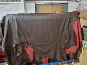 Mastrotto Hudson Chocolate Leather Hide approximately 6.48mÂ² 2.7 x 2.4cm