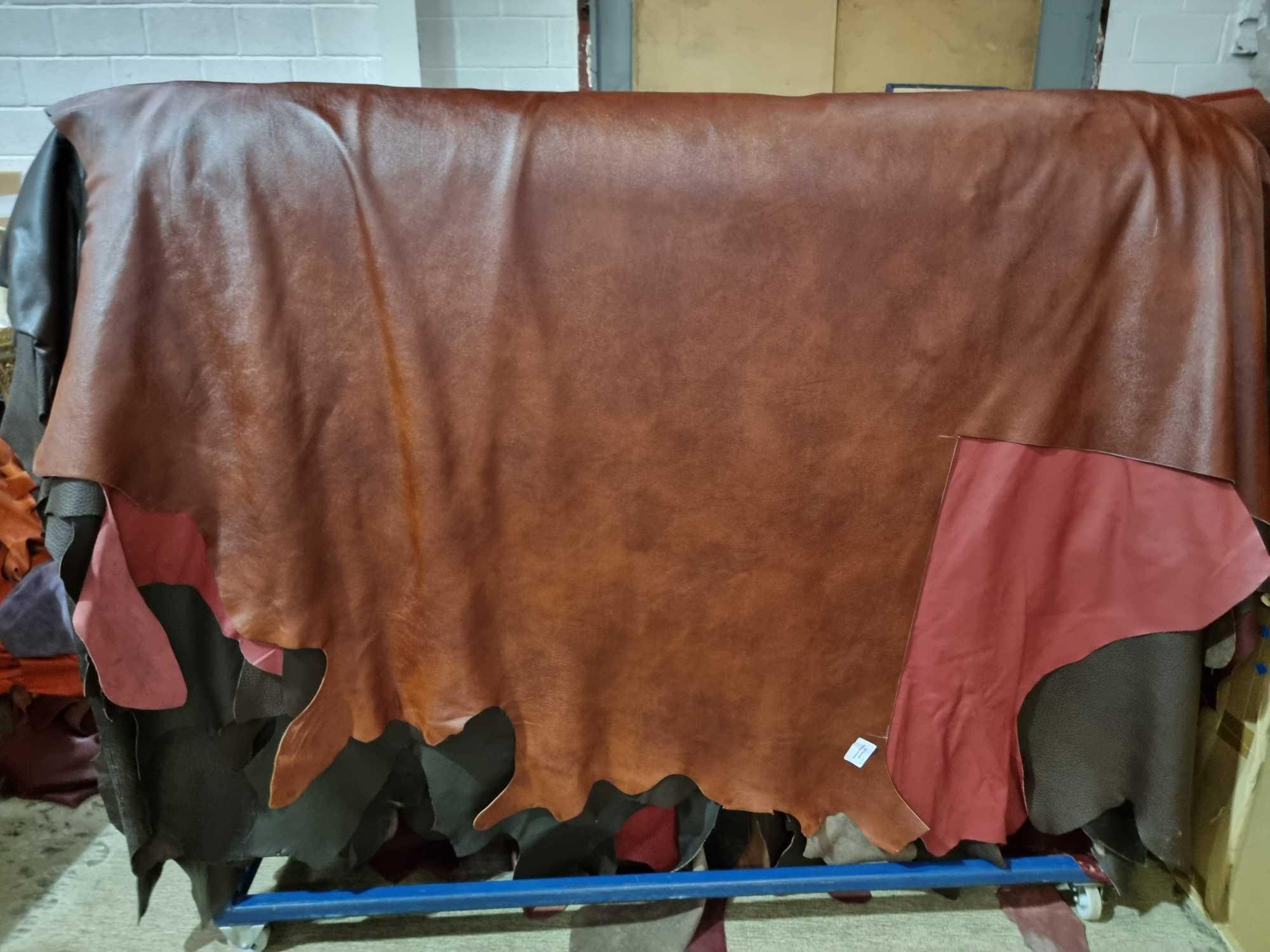 Brown Leather Hide approximately 4.75mÂ² 2.5 x 1.9cm