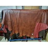 Brown Leather Hide approximately 4.75mÂ² 2.5 x 1.9cm