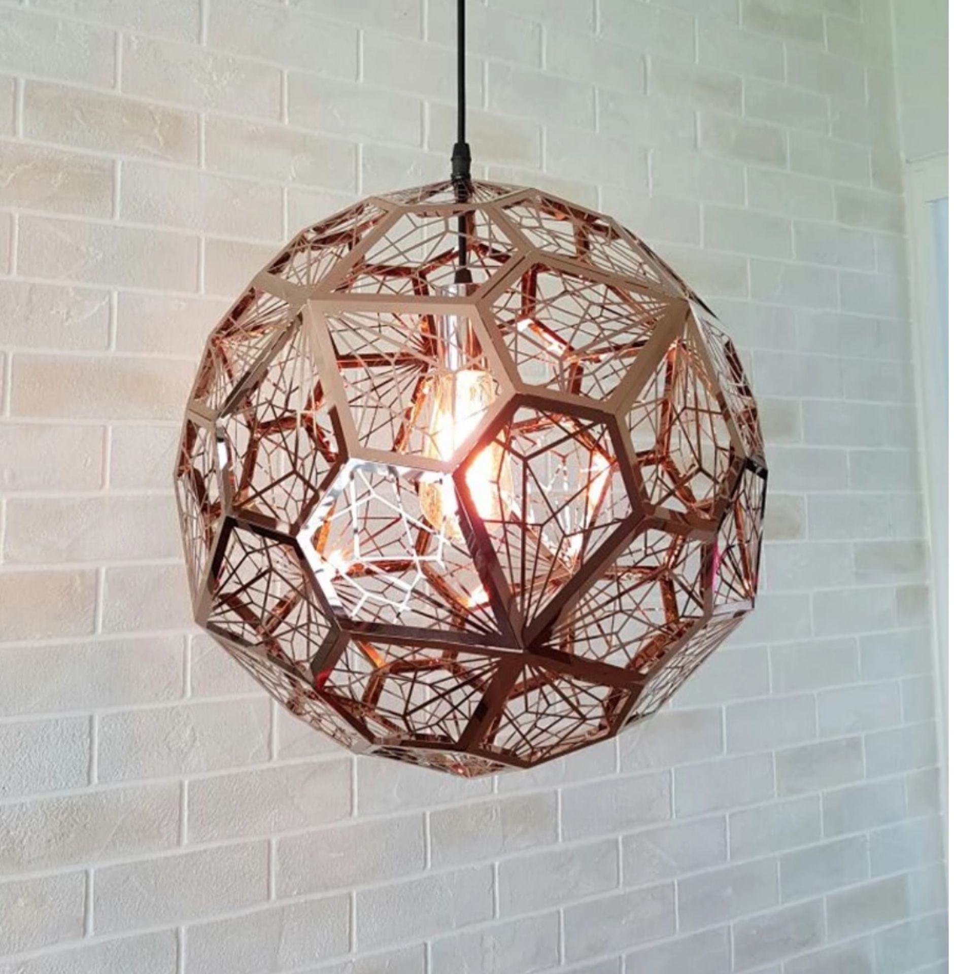 Rango 32cm Copper Pendant Light Inspired by the logic of mathematics, the shade is composed of