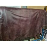 Cigar Brown Leather Hide approximately 3.8mÂ² 2 x 1.9cm