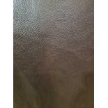 Mastrotto Hudson Chocolate Leather Hide approximately 3.25mÂ² 2.5 x 1.3cm