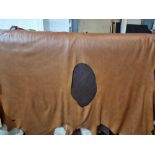 Yarwood Hammersmith Tan Leather Hide approximately 4.2mÂ² 2.1 x 2cm