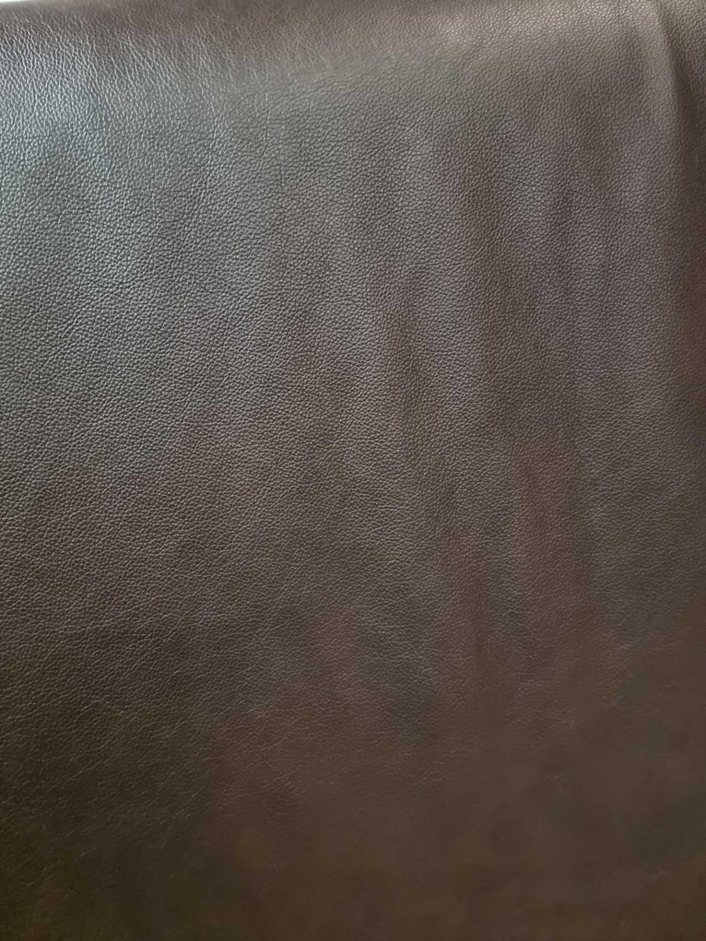 Chocolate Brown Leather Hide approximately 3.23mÂ² 1.9 x 1.7cm - Image 2 of 2