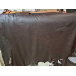Mastrotto Hudson Chocolate Leather Hide approximately 3.78mÂ² 2.1 x 1.8cm