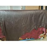 Mastrotto Hudson Chocolate Leather Hide approximately 3.04mÂ² 1.9 x 1.6cm