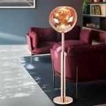 Lava Copper Floor Lamp an organic feel like the melting ice of a glacier or a drop of floating