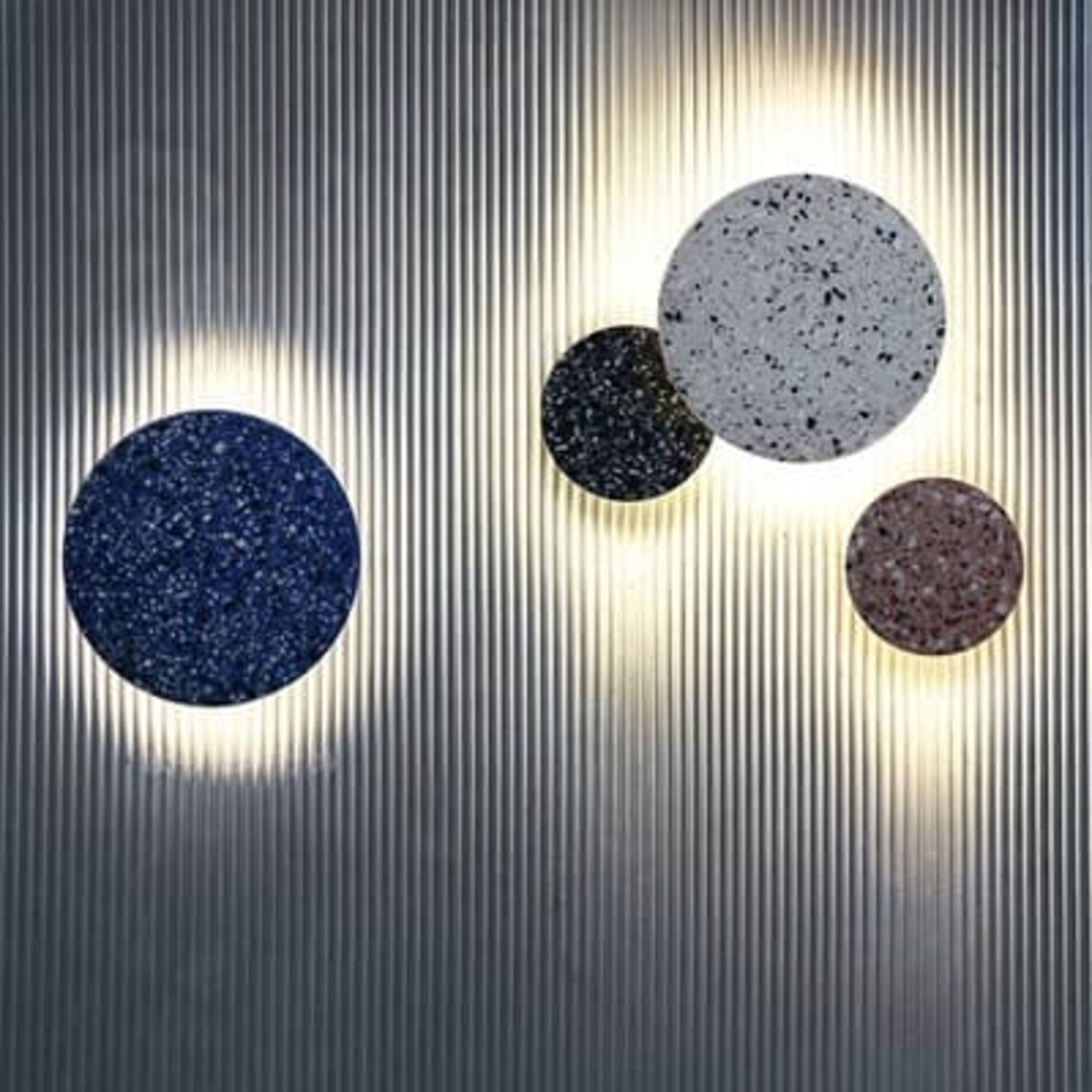 Terrazzo White Large Wall Light Simple and uncluttered. The terrazzo wall lamp produces a charming