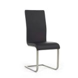 A set of 6 x Malaga Black Faux Leather Dining Chairs Simplicity is the keynote of all true elegance.