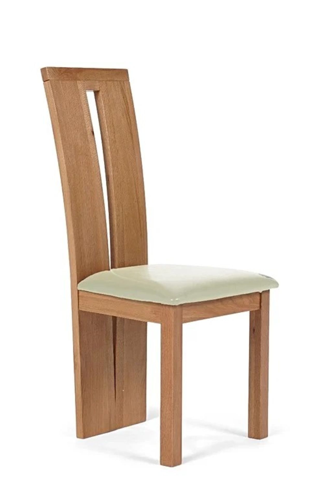 A set of 4 x Montreal Solid Oak and Cream Dining Chairs give your dining area a touch of Canadian