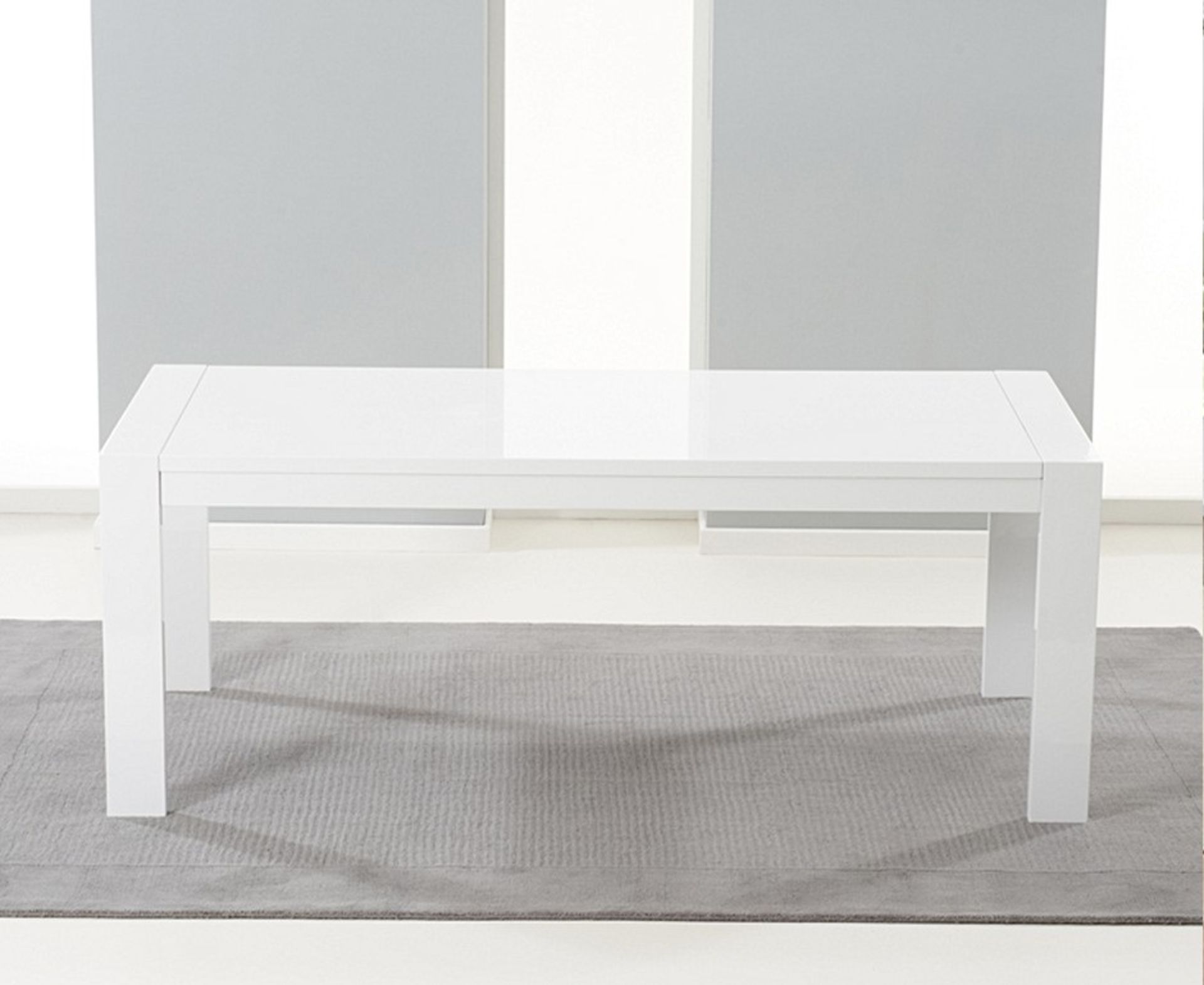 Venice 200cm White High Gloss Extending Dining Table White, simple and sophisticated, the Venice