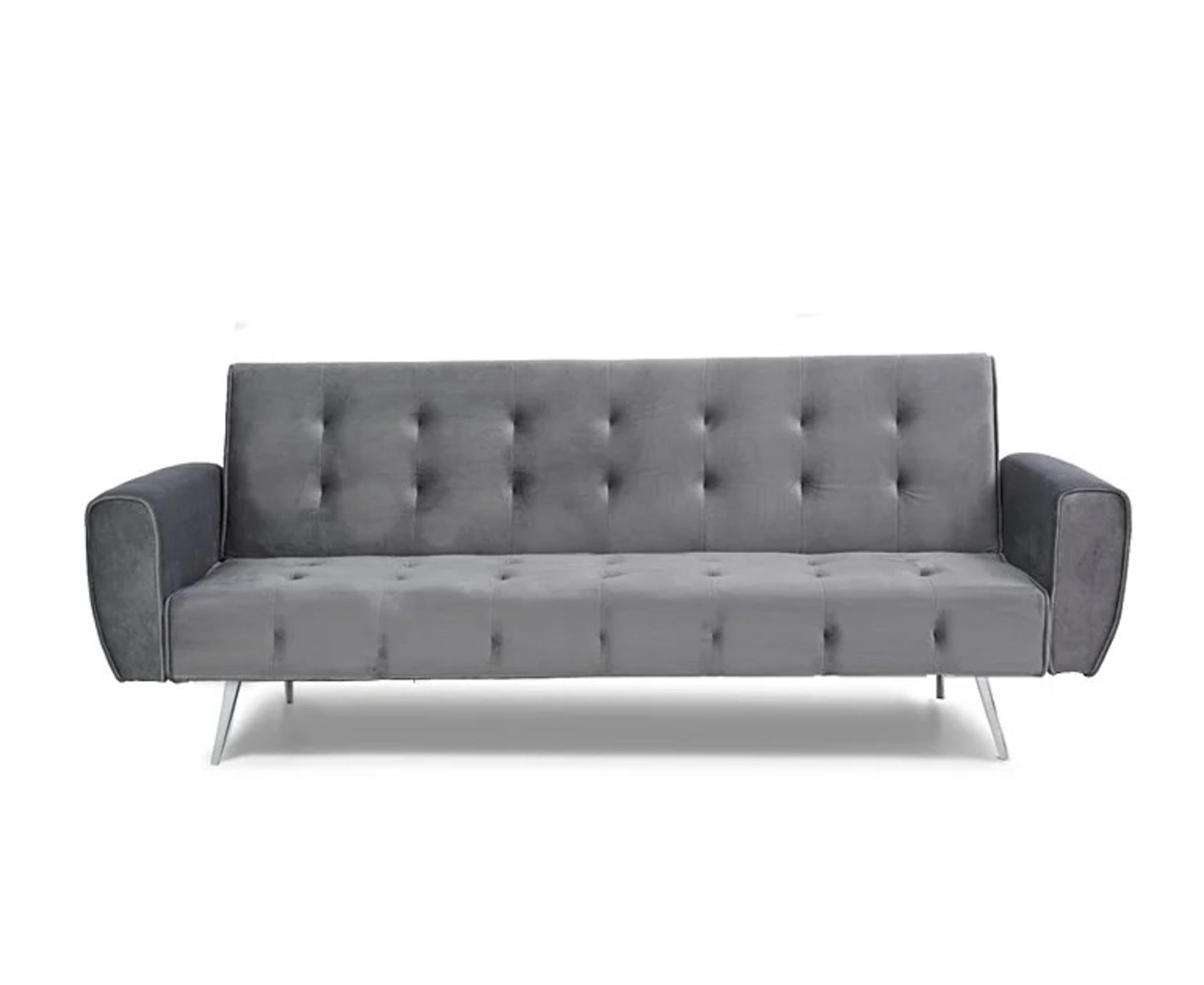 Vanessa Sofa Bed in Grey Velvet Retro-inspired and minimalist in shape, the Vanessa collection is