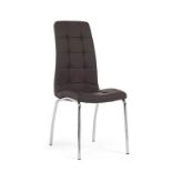 A set of 5 x Calgary Brown Faux Leather Dining Chair designed for high-end comfort. Stylishly angled