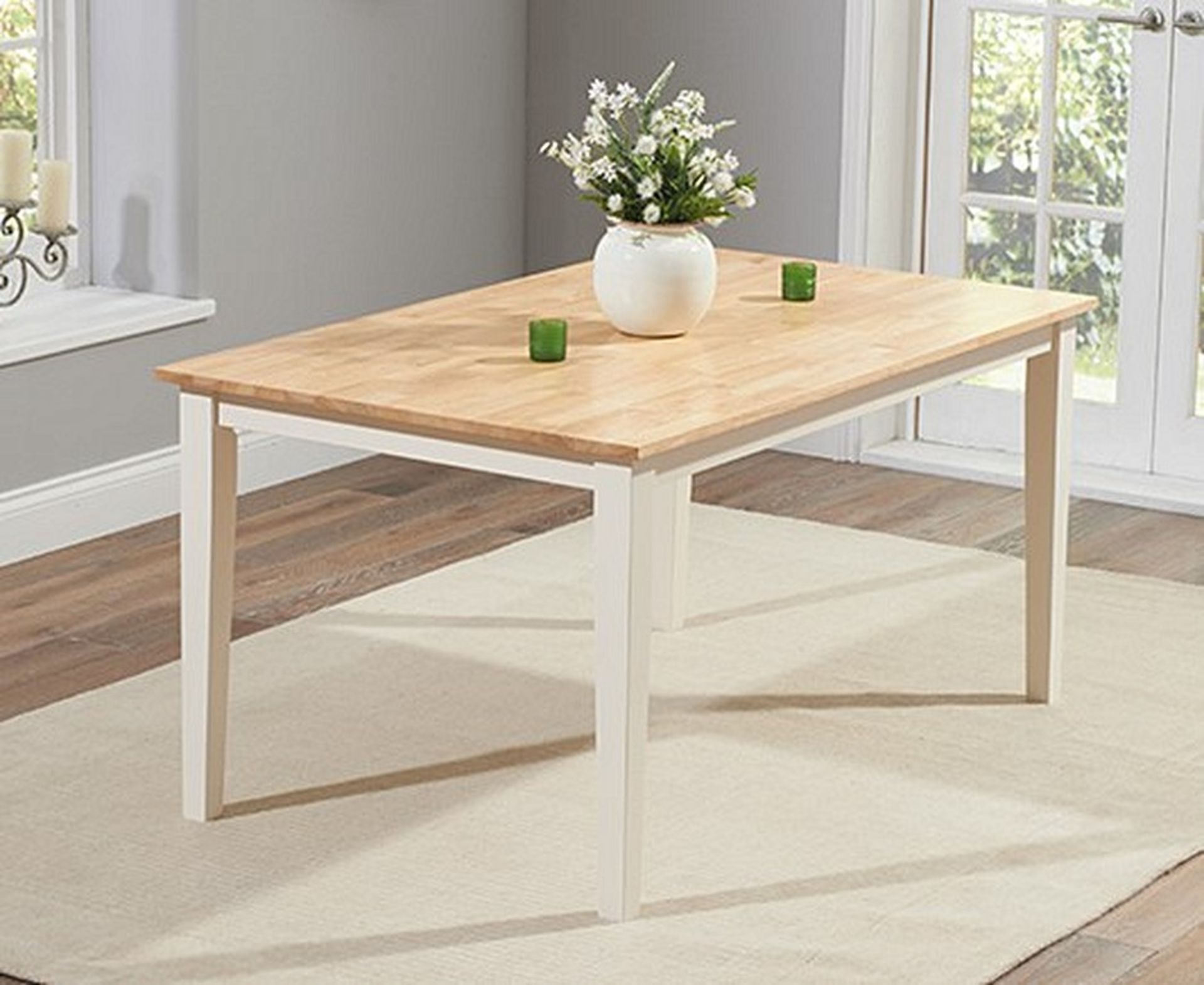 Chiltern 150cm Cream and Oak Dining Table Chiltern Collection The Chiltern collection is all about