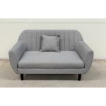 Grey Linen Upholstered Sofa A Comfortable And Practical Sofa Contemporary In Design And Super