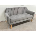 Grey Plush Sofa Make A Striking Impression In Any Home Combination Of Contemporary And Classic