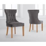 Camille Grey Velvet Chair The Camille collection exudes high-end style, worthy of any fashionable
