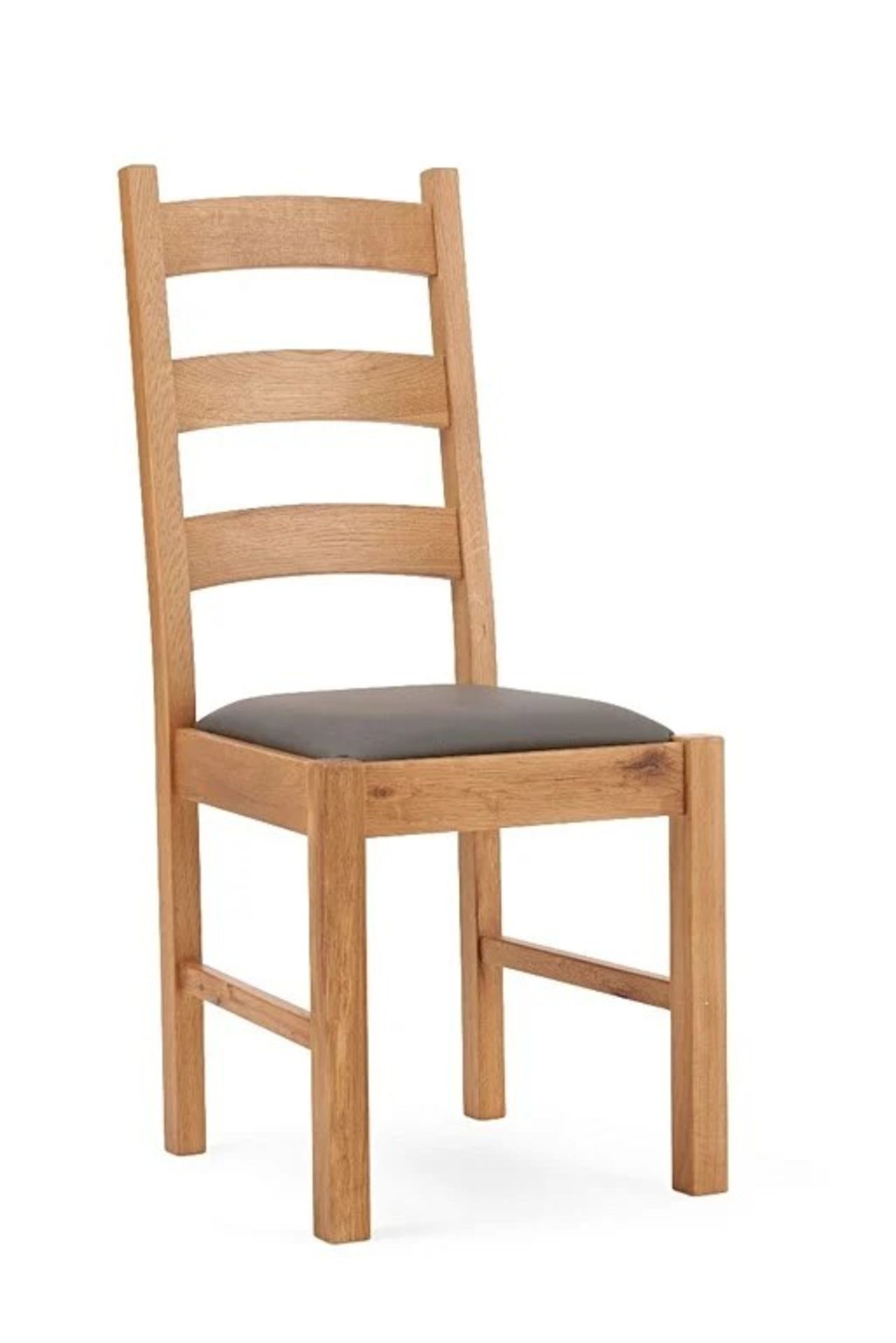 A set of 2 x Vermont Solid Oak Dining Chairs Expertly crafted from elm and oak, these robust slatted