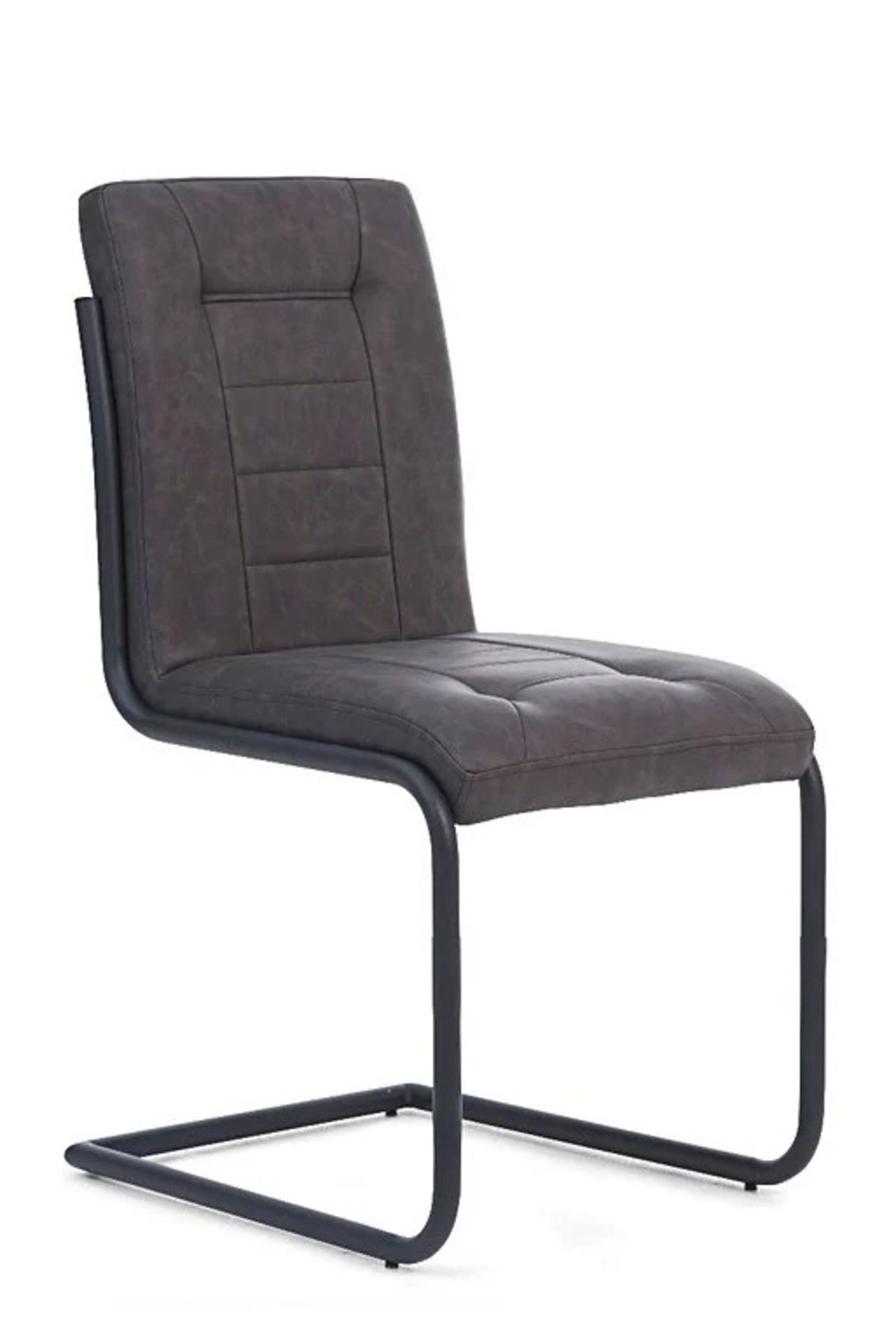 Alexa Brown Faux Leather Dining Chair Alexa is a sophisticated modern chair with square metal legs