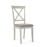 A set of 2 x Epsom Oak Dining ChairWith grey Fabric Seat Epsom collection features a charming