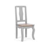 A set of 3 x Parisian White Oak Shabby Chic Dining Chair has decidedly feminine curves.