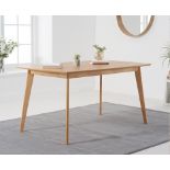 Sacha Oak 150cm Dining Table Sacha Collection The Sacha collection combines contemporary lines and