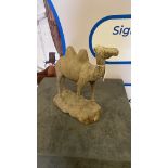 A Hand Carved Camel Statue 40 x 48 X15cm