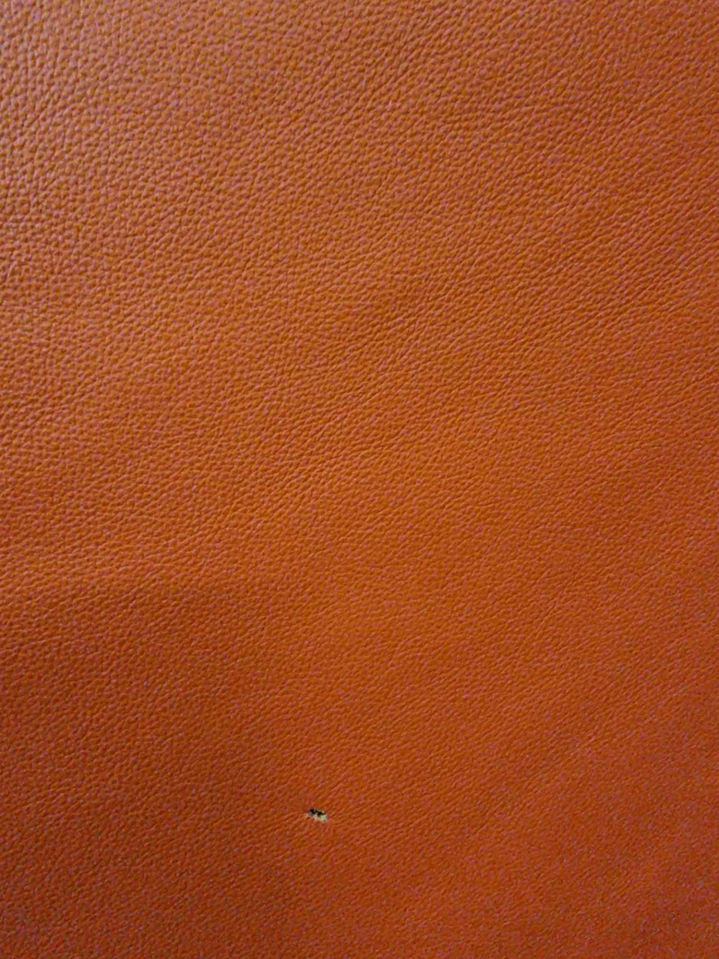 Prescott Red Orange Leather Hide approximately 2.31mÂ² 2.1 x 1.1cm ( Hide No,154) - Image 2 of 3