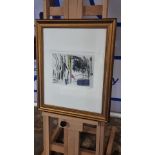 Framed Artwork On Either Side Of The Lake Limited Edition 4 Of 20 By Rachel Grigor (British B. 1960)