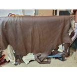 Andrew Muirhead 55857.1 AH002 Chestnut Leather Hide approximately 4.73mÂ² 2.2 x 2.15cm ( Hide No,