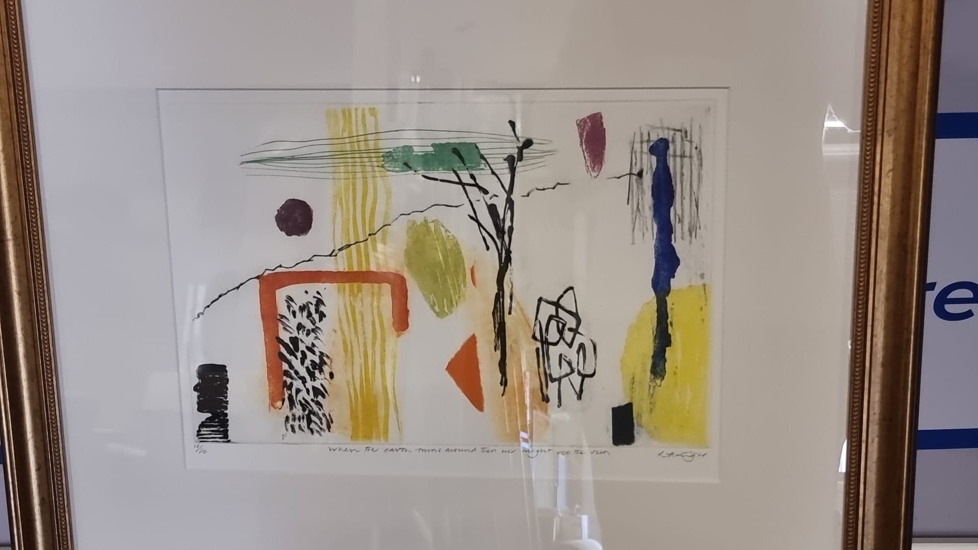 Framed Artwork When The Earth Turns Around Then We Might See The Sun Limited Edition 16 of 20 By - Bild 2 aus 3