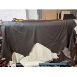 Yarwood Hammersmith Chocolate Leather Hide approximately 3.6mÂ² 2 x 1.8cm ( Hide No,77)