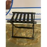Hotel Black Wooden Luggage Rack European made without backrest Flat when folded up strong black