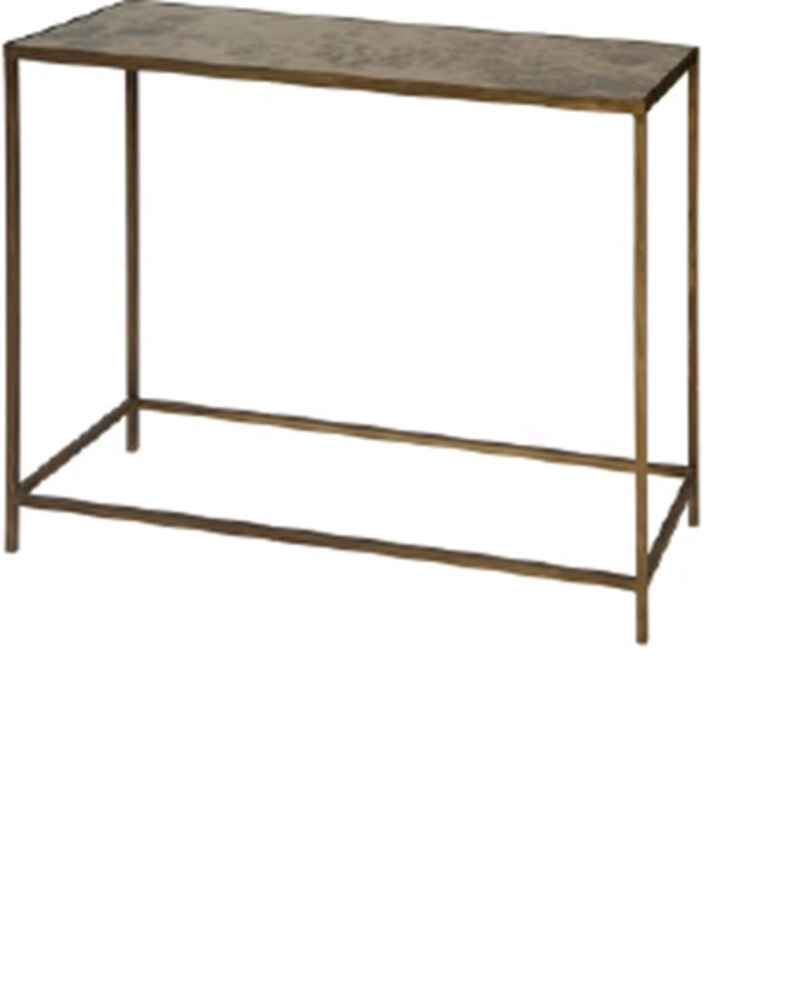 Foxed Console Table- A Stylish Table Crafted With Hand Applied Gilt Leaf And Bronze Fo x ed Glass