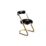 A Set Of 4 x Luxor  Dining Chairs The Unique Gilt Leafed Metal Frame Creates A Comfortable And