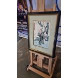 Framed Wall Art Woodblock Print Japanese Ukiyo-E Genre 48 X 62cm (A24)